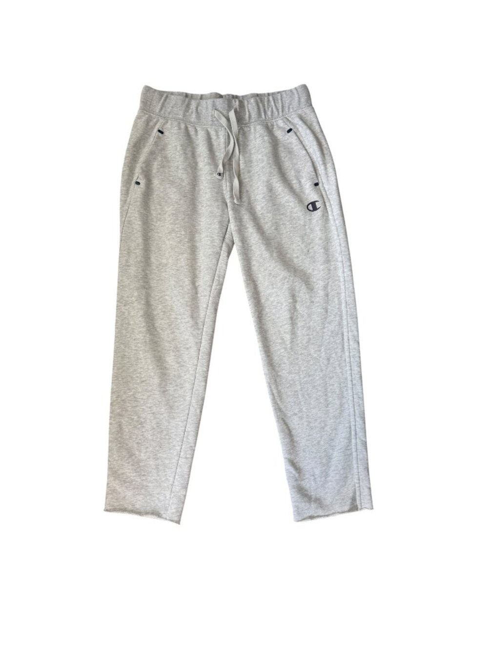 Champion women's cropped sweatpants light gray drawstring waist size small